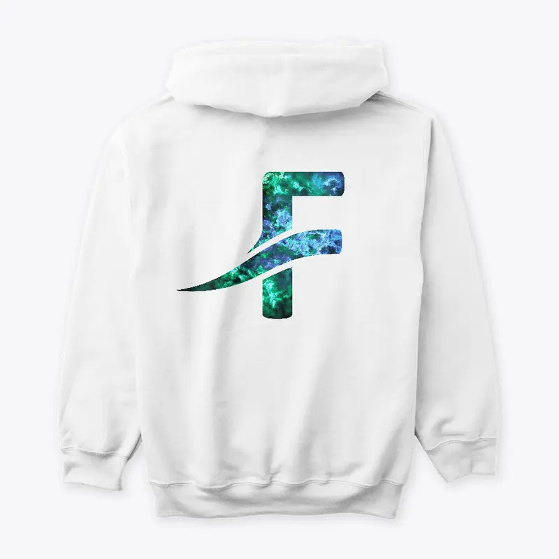 Fractal Hoodie "Emerald" (White)