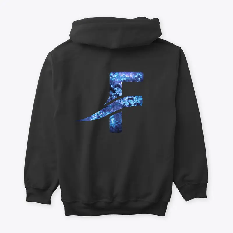 Fractal Hoodie "Sapphire" (Black)