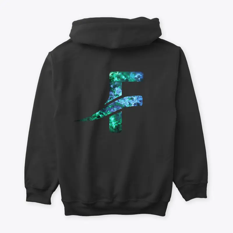 Fractal Hoodie "Emerald" (Black)